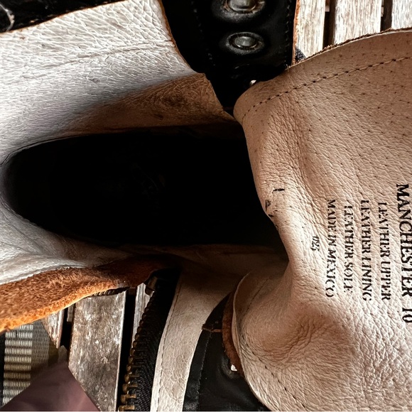 Women's FreeBird by Steven, Manchester Leather Combat Boots Size 10 - Picture 3 of 4